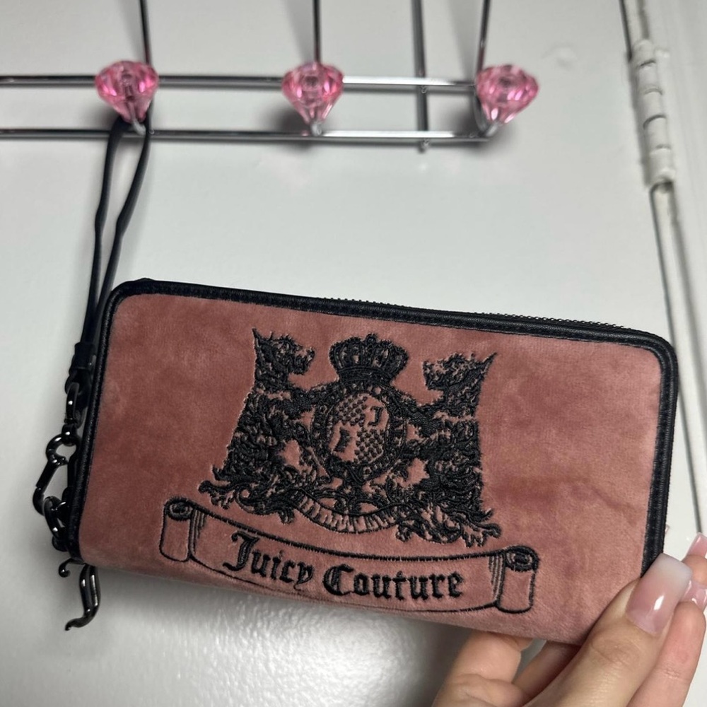 Juicy Couture Blush Pink Wallet with Black Detailing